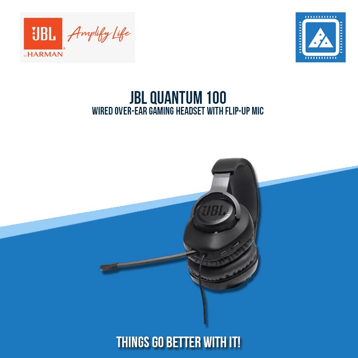JBL QUANTUM 100 WIRED 3.5MM OVER-EAR GAMING HEADSET (BLACK) JBL QUANTUM 100 WIRED 3.5MM OVER-EAR GAMING HEADSET (BLACK)